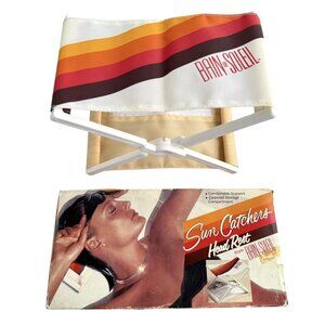 Vintage 1987 Sun Catchers Bain De Soleil Head Rest Zippered Storage Compartment